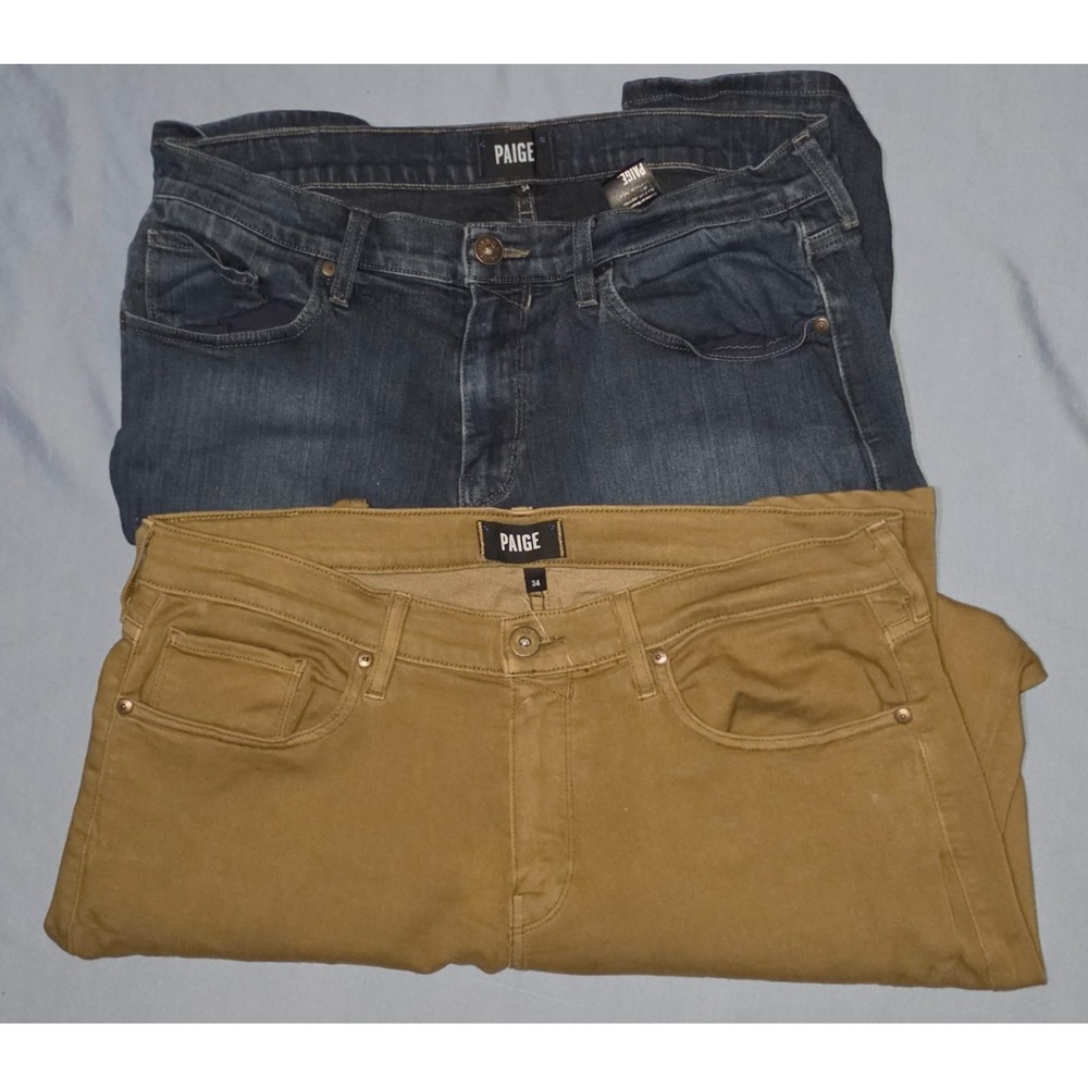 Paige Jeans‎ Men's Mid-Rise Federal Straight Slim Jeans Sz 34 Lot